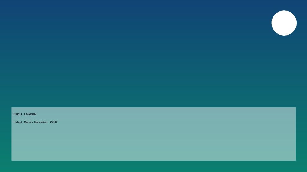 Paket Umroh Desember 2026